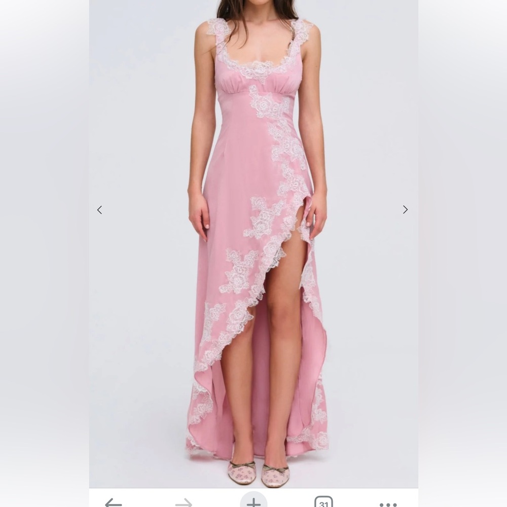 For Love & Lemons Clemente Maxi Dress XS Pink - Picture 6 of 7